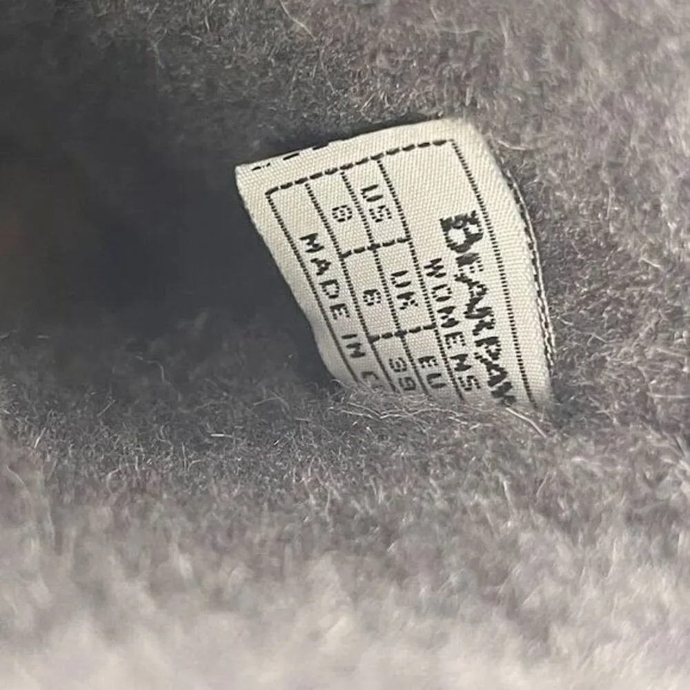 Bearpaw Gray Suede Mid-Calf ‎ Boots with Buckle Detail and Decorative Buttons